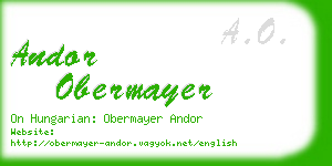 andor obermayer business card